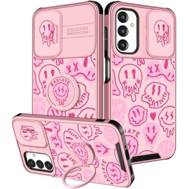 Imagem de Goocrux Capa para celular Samsung Galaxy A16 5G - Capa de telefone feminina fofa feminina bonita kawaii engraçada design estético exclusivo capa de câmera deslizante com suporte de anel para Samsung