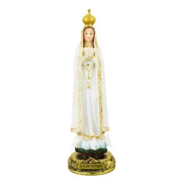 Imagem de Enfeite Imagem Resina Estátua Nossa Senhora De Fátima 23.5cm - Tasco