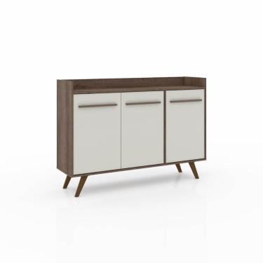 Imagem de Aparador Buffet Retrô com 3 Portas Rústico Off White MDP 136