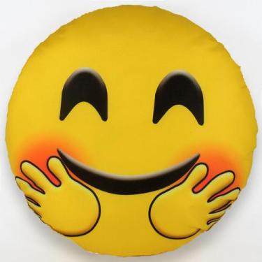 Imagem de Almofada Emoji Sublimada 34cm mãos para abraçar - Vitor Bordados
