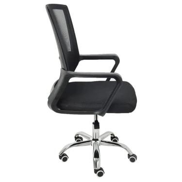 Imagem de Cadeira De Escritório Base Cromada Ergonômica Home Office