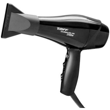 Imagem de Secador de Cabelo Taiff Profissional New Tourmaline Íon 2100W, Preto, 