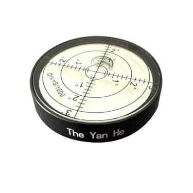 Imagem de Caixa de alumínio Bullseye Spirit Inclinômetros redondos de nível de superfície de bolha para instrumentos de pesquisa e tribraços, Ø60 mm, precisão 15'/2