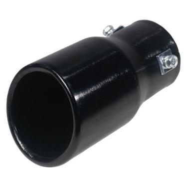 Imagem de Ponteira Escapamento Preto Tuning Esportivo Carro Universal Fixação Al