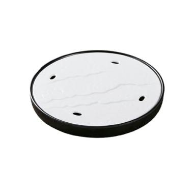Imagem de Bandeja de gelo seco circular criativa de imitação minimalista de cor esmaltada estilo nórdico - 31 cm [versão branca]