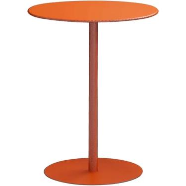 Imagem de Mesa De Bistrô Mobília Clássica De Pub Bistrô, Mesa De Coquetel De Metal, Mesa De Pub Interna/externa, Mesa De Café De Sofá Para Sala De Estar, Varanda, Pátio, Orange, Dia 70 x H 72cm