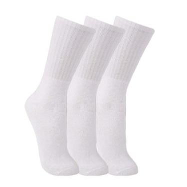 Imagem de Kit 3 Pares Meia Trifil 6313 Cano Longo Algodão Atoalhada, Branco, 39/