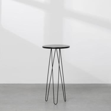 Imagem de Mesa Lateral Fancy Redonda 26x58cm – Preto