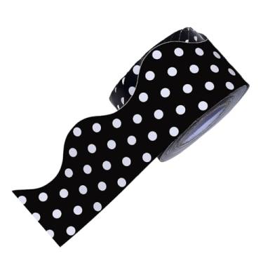 Imagem de IEUDNS Adesivos de borda para decoração de quadro branco, material escolar, decoração de borda de boletim multiuso para mesa de sala de aula, Preto