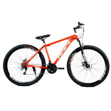 Imagem de Bicicleta Aro 29 Bike 21 Vel Marchas Everest Freio a Disco Quadro Alumínio Leve Resistente Cor Vermelho/Branco - WCT FITNESS