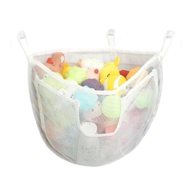 Imagem de Organizador de Brinquedos de Banho,Área De Armazenamento Para Banheira Com Liberação Rápida E Bolso Grande - Cesto Em Rede Para Quarto De Bebé Casa De Banho Cozinha Sala Armário Piscina Dormitório Inf