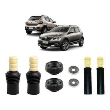 Imagem de 4 Kit Coxim Batente Dianteiro Traseiro Sandero Stepway Todos - QualyKi