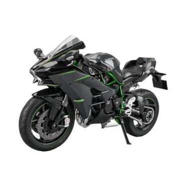 Imagem de Kawasaki H2R Ninja Alloy Die Cast Modelo De Motocicleta Brinquedo Com 