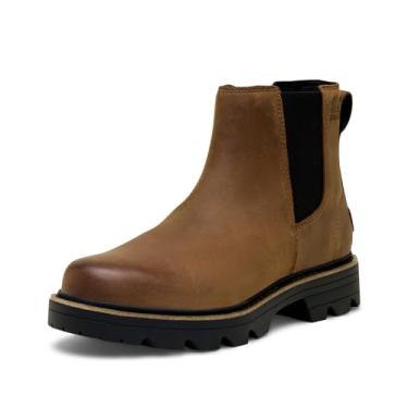 Imagem de Sorel Bota feminina impermeável Revel Rd Chelsea, Tabaco/Preto, 36