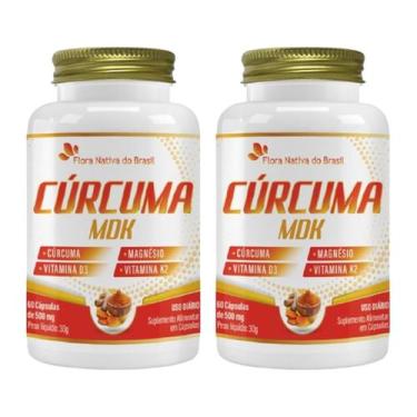 Imagem de 2x Cúrc uma Mdk + Magnésio + Vitamina K2 +Vitamina D3 60 Cápsulas 500m