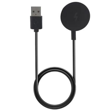 Imagem de Yunseity Carregador de relógio inteligente, base de substituição magnética sem fio para Emporio para Armani ART5001 ART5002 ART5003 ART5004, porta USB, carregamento de absorção magnética para viagens