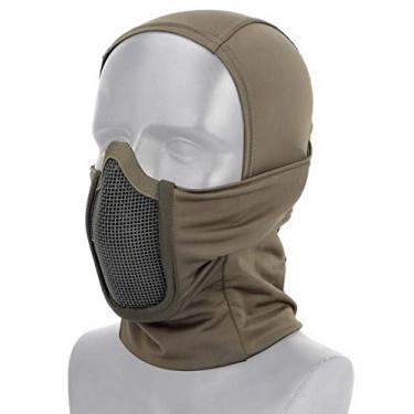 Imagem de Máscara de malha Simways Balaclava com cobertura total do rosto antipoeira à prova de vento para paintball Airsoft, Verde
