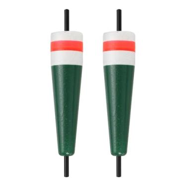 Imagem de YELARXI Boias de pesca, boias de 15 cm, boias deslizantes, rolhas flutuantes, boias pesadas, equipamentos de pesca para água salgada e água doce (pacote com 2, verde)