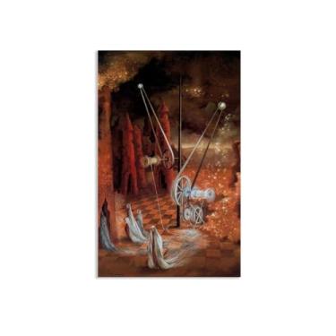 Imagem de Zeichn8u Remedios Varo Surrealism Art Posters Premonition Painting Reproduções em tela Remedios Varo Arte de parede para sala de estar Decoração de parede de casa 90 x 60 cm (36 x 24 polegadas) pôster
