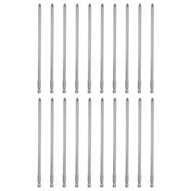 Imagem de HARFINGTON 20 peças de chave de fenda Phillips número 1 PH1 1/10.2 cm haste sextavada 8" (200 mm) de comprimento magnético S2 aço grau industrial broca elétrica cabeça cruzada brocas elétricas 0,24