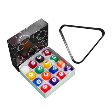 Imagem de Pegciuho 16 Peças Mini Bolas de Bilhar, Conjunto Completo de Acessórios de Mesa de Sinuca Interna, para Casa, Salas de Jogos, Jogos, Bola de 3,2 cm