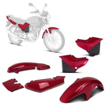 Imagem de Kit Carenagem 3 Peças Moto Ybr 125 Ano 2000 2001 2002 2003 2004 2005 2