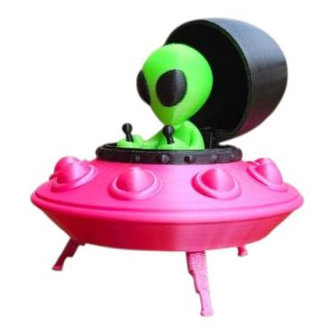 Imagem de Ovni Alien em Disco Voador - Garcia 3D, Rosa
