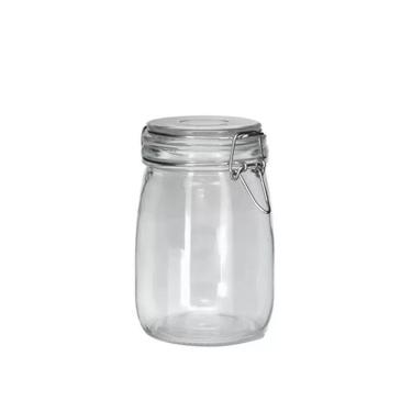 Imagem de Kit 5 Potes De Vidro Hermético Tampa Vedação Conserva 1l