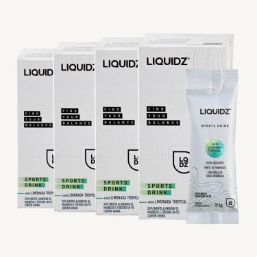Imagem de LIQUIDZ® - Eletrólitos Zero Açúcares - Limonada Tropical - Kit 4 Caixas - 56 sachês-Unissex