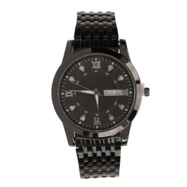 Imagem de Respicefinem Homens Relógios De Esqueleto Em Aço Inoxidável Analógico Quartz Moon Phase Relógio Masculino Relógio para Homens Quartz Day Date Casual Luxo Luminous Fashion Dress (Preto)