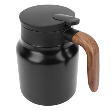 Imagem de AUNMAS Jarra Térmica, 1000ml de Cafeteira de Ai Com Aço Inoxidável de 1000 Ml Com Filtro para Leite de Bebida de chá, Bule para a Loja de Escritórios Em Casa (Preto fosco)