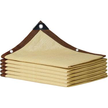 Imagem de 80% Sun Shade Net Plant Mesh Shade Cloth Protetor Solar Rede Resistente A Uv Com Ilhós Sun Shade Cover Para Plantas De Pátio De Jardim, E, 3x3m