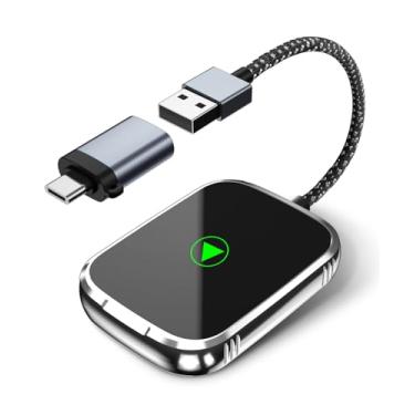 Imagem de JUHOO Adaptador Carplay Sem Fio Para Apple Iphone, Android Auto, Dongle 2 Em 1 Car Play