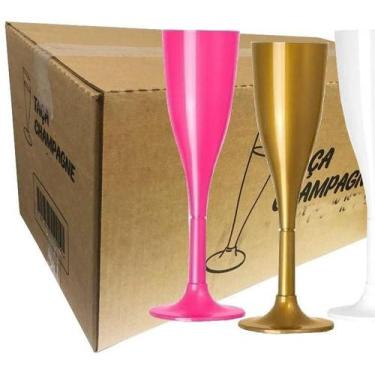 Imagem de Taça Drink Champagne 120Ml Para Ano Novo Reveillon 1Cx C/56 - Strawpla