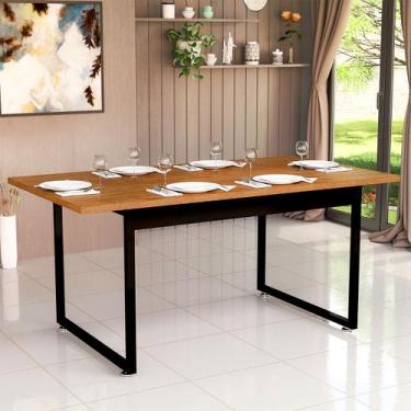 Imagem de Mesa de Jantar Retangular 160x80 Para Sala De Jantar E Restaurante Bas