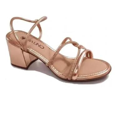 Imagem de Sandalia Via Uno Salto Bloco Medio Ref 858005suavv Cobre/tira Rose/nude 037