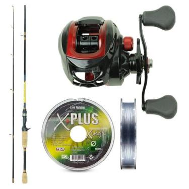 Imagem de Vara Albatroz Topaz 1,68m 6-12lbs + Carretilha + Linha Multifilamento 