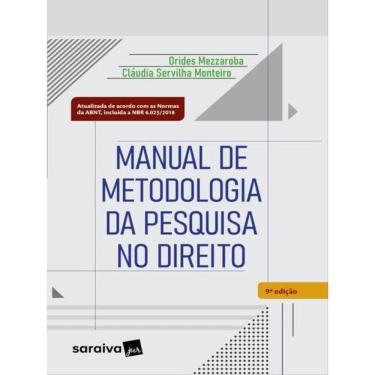 Imagem de Manual De Metodologia Da Pesquisa No Direito - 9ª Edição 2023