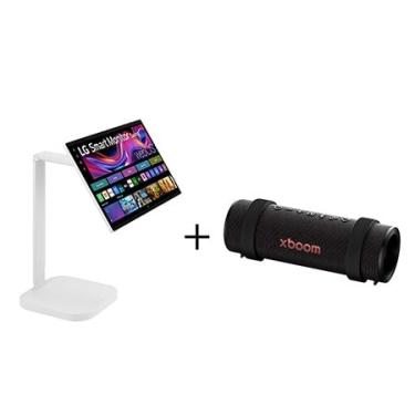 Imagem de Monitor LG Smart Swing 31.5 polegadas 4K UHD IPS, Touchscreen, Suporte móvel com rodas + Caixa de Som portátil LG xboom Grab by will.i.am - 32U889SA.GRAB