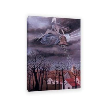 Imagem de SDYJ6GSW Remedios Varo impressões em tela arte de parede pinturas famosas em tela pôsteres de surrealismo imagem para quarto decoração de casa 100 x 70 cm (83.8x71.1 cm) sem moldura