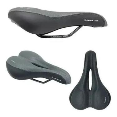 Imagem de Selim Banco Bike Absolute Gel Mtb Vazado Mtb Top Preto/Cinza