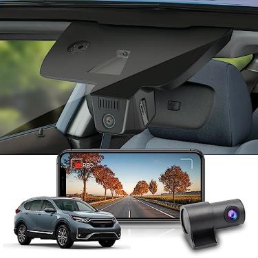 Imagem de Fitcamx Câmera de painel duplo 2K se adapta para Honda CR-V 2017-2022 LX EX Touring EX-L (Gen5), visual OEM integrado, vídeo HD 1440P 1080P traseiro 1080p, Wi-Fi e aplicativo, gravação em loop, sensor