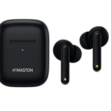 Imagem de Fone RS40 In‑Ear Bluetooth 5.4 com Som Estéreo Hi‑Fi, Estojo Metálico, Microfone HD e Resistência à Suor (preto)