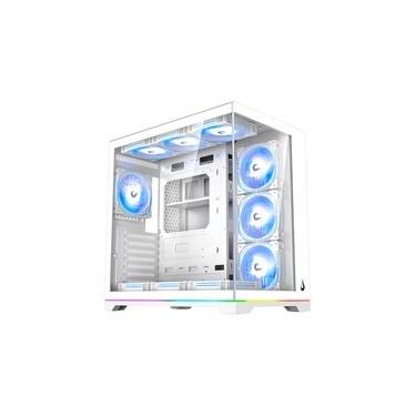 Imagem de Gabinete Gamer Rise Mode Galaxy Glass Standard V2, LED ARGB, Mid Tower, Lateral em Vidro, 10 Fans ARGB, Branco - RM-GA-GGSW2L-ARGB
