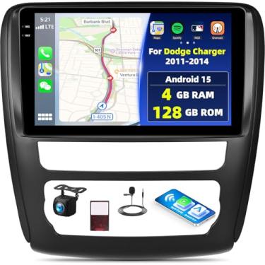 Imagem de [4G + 128G] Rádio automotivo para Chevy Traverse LT para Buick Enclave 2014-2018 com carro sem fio CarPlay Android Auto, tela sensível ao toque de 22.9 cm, Android 15, estéreo automotivo com link