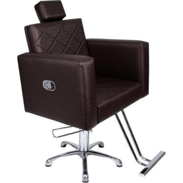 Imagem de Cadeira Evidence Reclinável Hidráulica Para Salão Marrom  - moveis e c