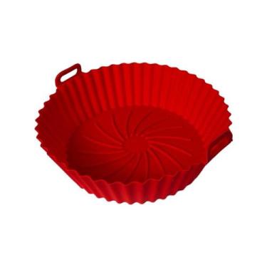 Imagem de Forma De Silicone Antiaderente C/Alça Para AirFryer 16x6cm - TOP ÚTIL,