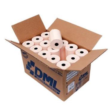 Imagem de Bobina Térmica 79mm X 30 Metros Cor Salmão 2 Unidades - dml