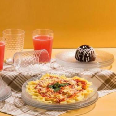 Imagem de Jogo de 24 Prato Acqua Raso Redondo 23CM Almoço Jantar Duralex - NADIR