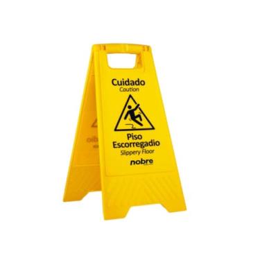 Imagem de Placa Sinalizadora"PISO ESCORREGADIO" Nobre